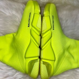 BALENCIAGA, Florescent Yellow Speed LT Knit Sock Sneakers - paid $895+tax